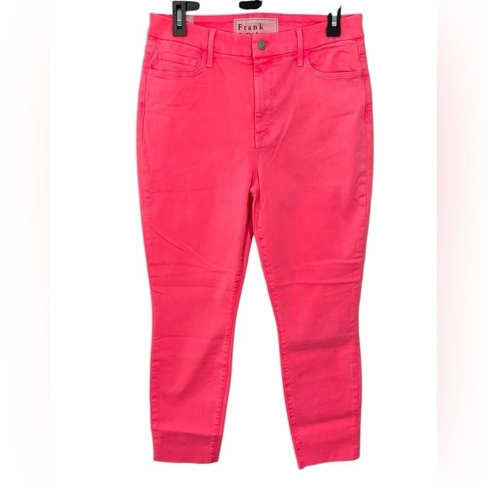 Frank & Eileen Sligo Neon Pink Skinny Jeans Italian Power Denim Size 31‎